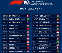 Formule 1 kalender 2024